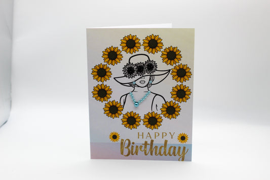 Sunflower Beauty Birthday Card-27