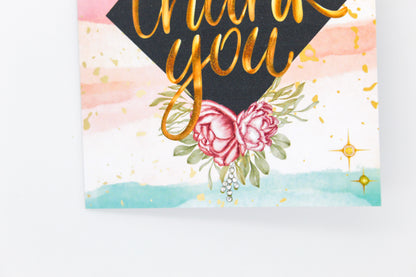 Golden Florals Thank You Card-7