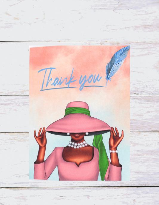 Elegant Woman Thank You Card-2