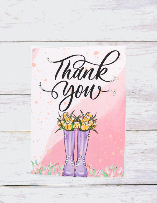 Purple Boots Thank You Card-4