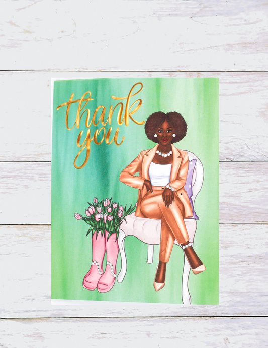Confident Woman Thank You Card-3